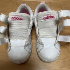 アディダスネオ　adidas neo ホワイトピンク　17センチ　中古　の画像