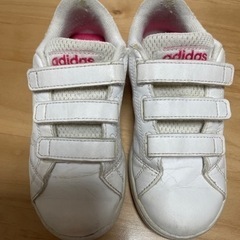 アディダスネオ　adidas neo ホワイトピンク　17センチ...