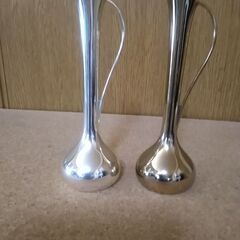 金、銀メッキ　一輪挿し花瓶2本セット　実家整理品　年代物　入手困...