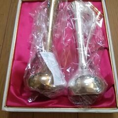 金、銀メッキ　一輪挿し花瓶2本セット　実家整理品　年代物　入手困難　未使用　長期保管品　美品の画像