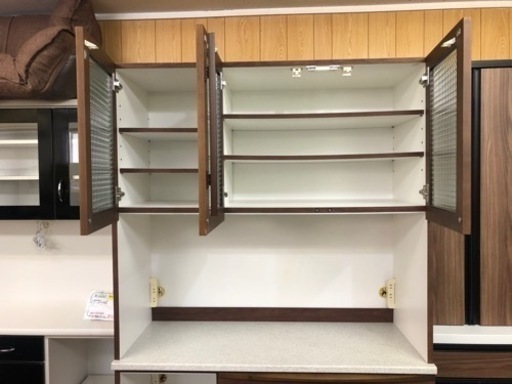 【リサイクルサービス八光　田上店　配達・設置OK】株式会社堀田木工所　クリスS 115オープン食器棚　ウォールナット