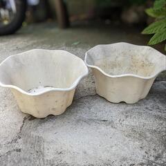 花の形 植木鉢 2個セットの画像