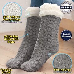 足の冷たさを解消！ Huggle スリッパソックス グレー 滑りにくいシリコングリップ付の画像