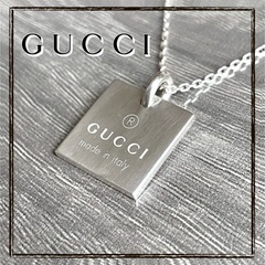 【GUCCI】グッチ スクエア プレート ネックレス