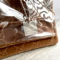 【GUCCI】グッチ スクエア プレート ネックレスの画像