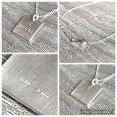 【GUCCI】グッチ スクエア プレート ネックレスの画像