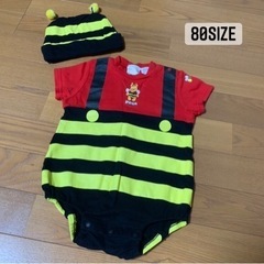 ディズニー プーさん ★ ミツバチ ロンパース&帽子セット 80...