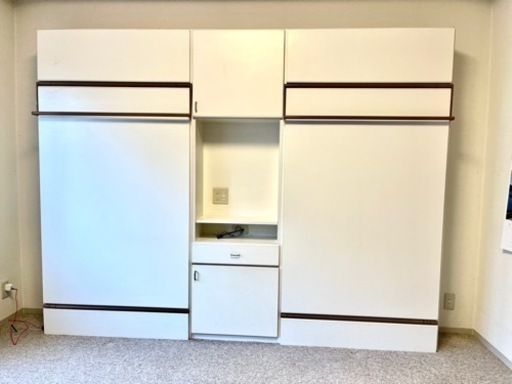 壁面収納２台シングルベット【マットレス付き】