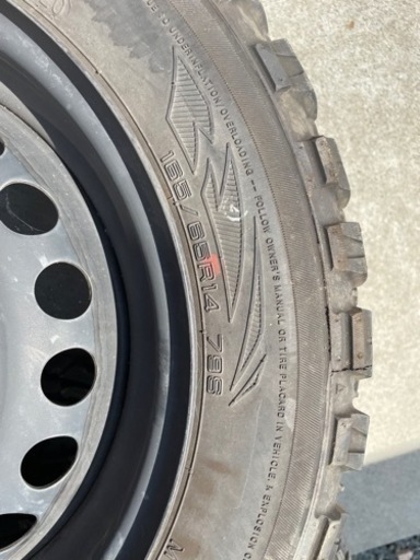 中古マッドスター165/65R14+中古スチールセット ②マッドスター MT 165/65R14 スチールホイールセット ホワイトレター 
