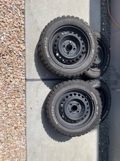 中古マッドスター165/65R14+中古スチールセット