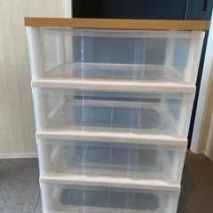 衣装ケース　ウッドトップチェスト