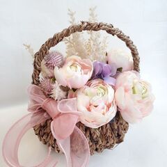 🌸空気をキレイにしてくれるお花でバスケットアレンジ🌸消臭・抗菌・...