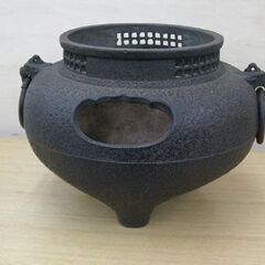 骨董 茶道具 風炉 鐶付 鬼面風炉 仕付鐶 乳足 切合 台子風炉...