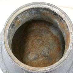 骨董 富士釜 風炉釜 鉄釜 鐶付 挽肌 掬蓋 鉄釜 鉄器 茶道具 ヴィンテージ レトロ 札幌 手稲の画像