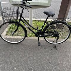 リサイクルショップどりーむ荒田店　No２５８　エコNo１４３５８X　自転車　２６インチ　黒　シティサイクル　超美品！！　早い者勝ちです！！　ライト付き　ベル付き　ほぼ新品