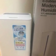 SHARP イオンファンとS-cubism モダン超音波加温器WK-03Wセットの画像