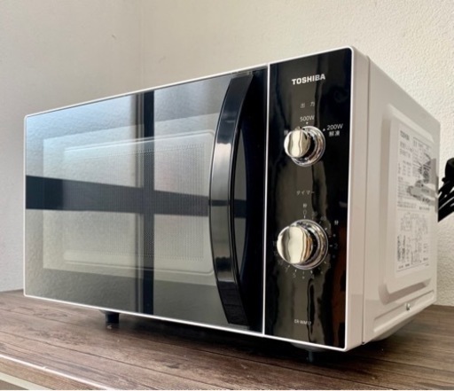 お引取り限定 21年製 極美品 TOSHIBA 東芝 17L 単機能電子レンジ ER-WM17 庫内フラット