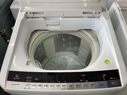HITACHI 8.0kg全自動洗濯機 ビートウォッシュ　2017年製   リサイクルショップ宮崎屋住吉店　22.7.27　ｙ