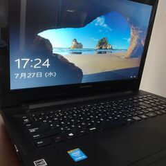 Lenovo 　高性能第5世代Core i5搭載 高速SSD240G　メモリ4G CD/DVD/読み書き　薄型スリム　大画面15.6インチ　USB3.0 　Wifi対応