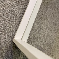 ★美品★壁掛けタイプ　ミラー　鏡　ホワイト　リビング　バスルーム　玄関の画像