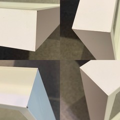 ★美品★壁掛けタイプ　ミラー　鏡　ホワイト　リビング　バスルーム　玄関の画像