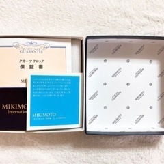 MIKIMOTO＊クォーツクロック　パール　保証書・取扱説明書その他有りの画像