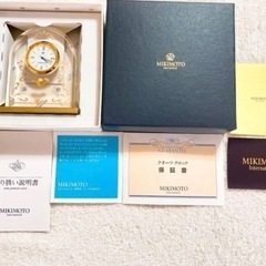 MIKIMOTO＊クォーツクロック　パール　保証書・取扱説明書その他有りの画像
