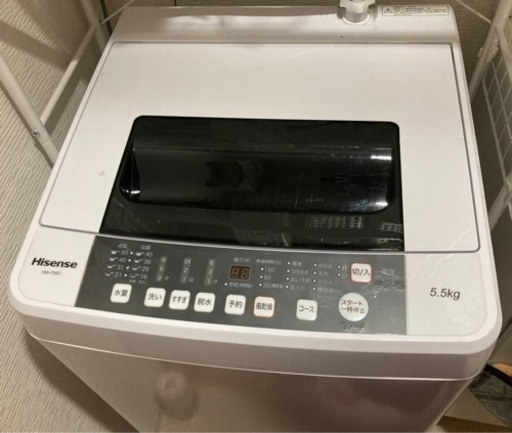 【お譲り先決定】 2020年製　洗濯機　5.5kg ハイセンス
