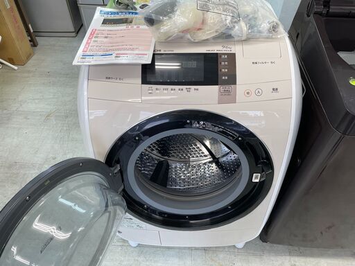 洗濯機の分解クリーニング行っています！配送設置込み 日立9.0Kドラム式洗濯乾燥機　2015年製　分解クリーニング済み！！！