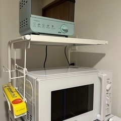炊飯器　電子レンジ　トースター　レンジ台 4点セット