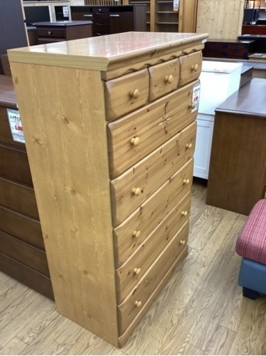 KG-119【新入荷　リサイクル品】ハイチェスト　ナチュラル