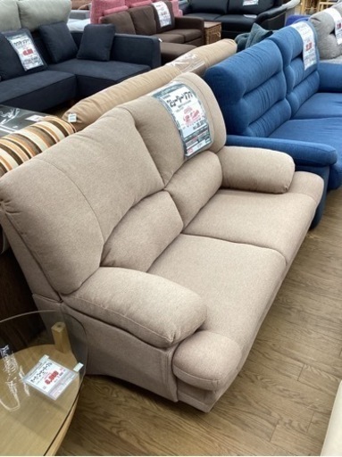KG-120【新入荷　アウトレット】松田家具　2シーターソファ　ブラウン系