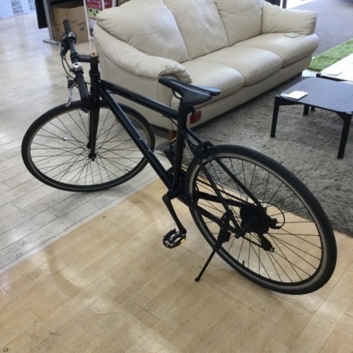 クロスバイク ブラック 700C 7段変速 クロスバイク 自転車 700C 7段