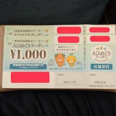 えひめぐりクーポン ¥2,000 分 愛媛県地域限定クーポン