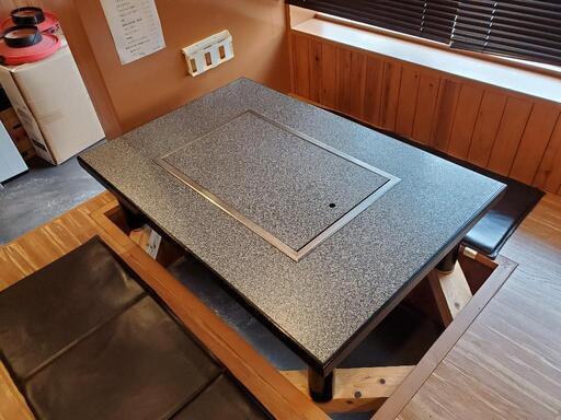 お好み焼、もんじゃ座卓鉄板テーブル