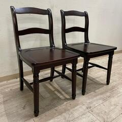 【全国発送可能！】【 北海道民芸 】飛騨家具 約8.8万円 ダイニングチェア2脚 樺無垢材