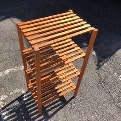 9月21日まで！★特価！★木製 小物棚 シェルフ ぐらつき有の為、特価です！　R040728の画像