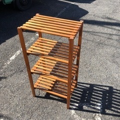 9月21日まで！★特価！★木製 小物棚 シェルフ ぐらつき有の為、特価です！　R040728の画像