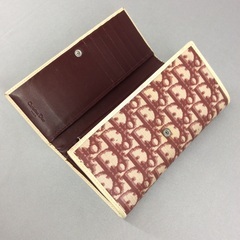 CD クリスチャンディオール ワインレッド トロッター長財布 オールドディオール 昭和レトロの画像
