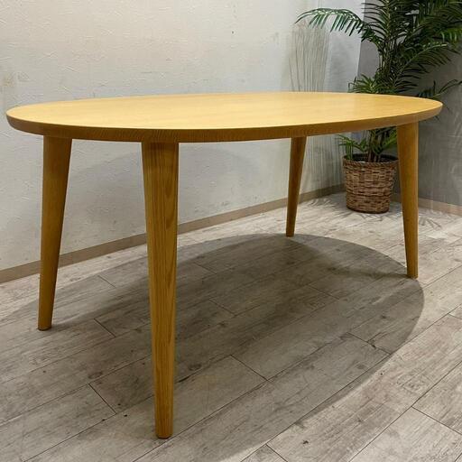 美品 柏木工/KASHIWA オーク材 ダイニングテーブル 165cm 低め