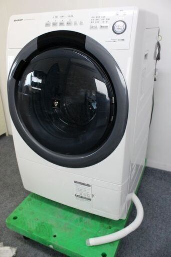 シャープ コンパクトタイプ ドラム式洗濯乾燥機 洗濯7.0㎏/乾燥3.5㎏ スリム ES-S7D-WR 右開き 2019年製   中古 店頭引取歓迎 R6232)