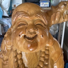 大きな木彫りの大黒様？です。