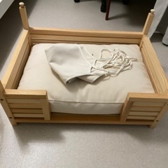 Mau ハンモック付きウッドベッド 猫 キャット 寝床の画像