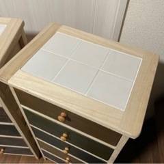 収納 引き出し タイルトップマルチラック [ 5段 ]　幅40cm  高さ82cm 奥行き30cmの画像