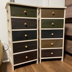 収納 引き出し タイルトップマルチラック [ 5段 ]　幅40cm  高さ82cm 奥行き30cmの画像