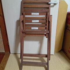 値下げしました!ニトリ　木製折りたたみチェアの画像