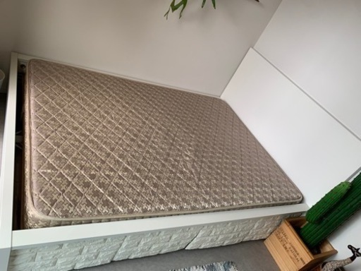 IKEA MALM ダブルベット　ホワイト　美品
