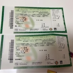 7/29日　しまじろうコンサートチケット二枚