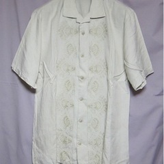 TOMMY BAHAMA トミーバハマ 刺繡柄 シルクアロハシャツ