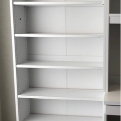 本棚　収納棚　ブックシェルフ　ホワイト　白　美品の画像